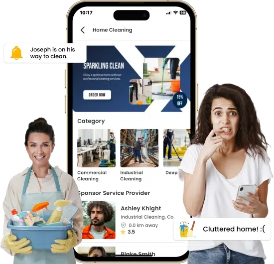 Home Cleaning app Slider Image